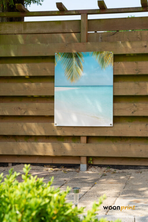 Tuinposter-Parelwit-Tropisch-Strand