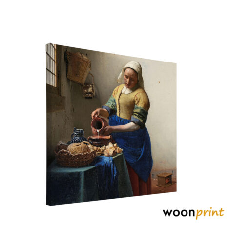 melkmeisje-vermeer-canvas-vierkant